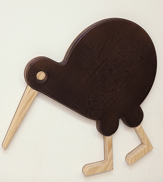 carved wood kiwi bird