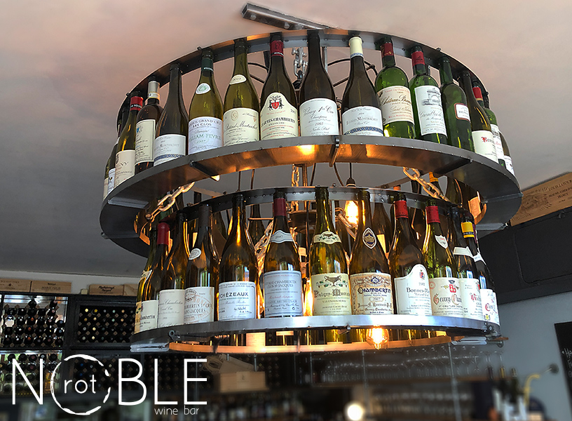 fabricated wine bottle chandelier