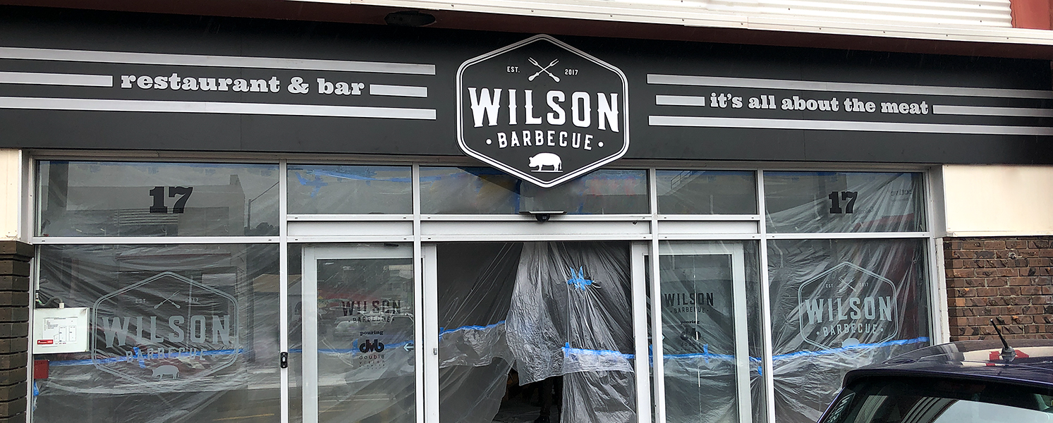 large restaurant sign