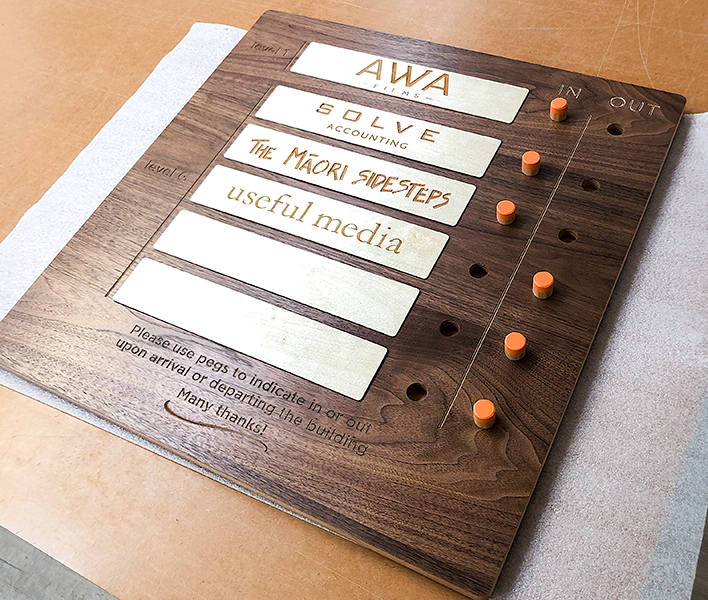 laser engraved directory sign