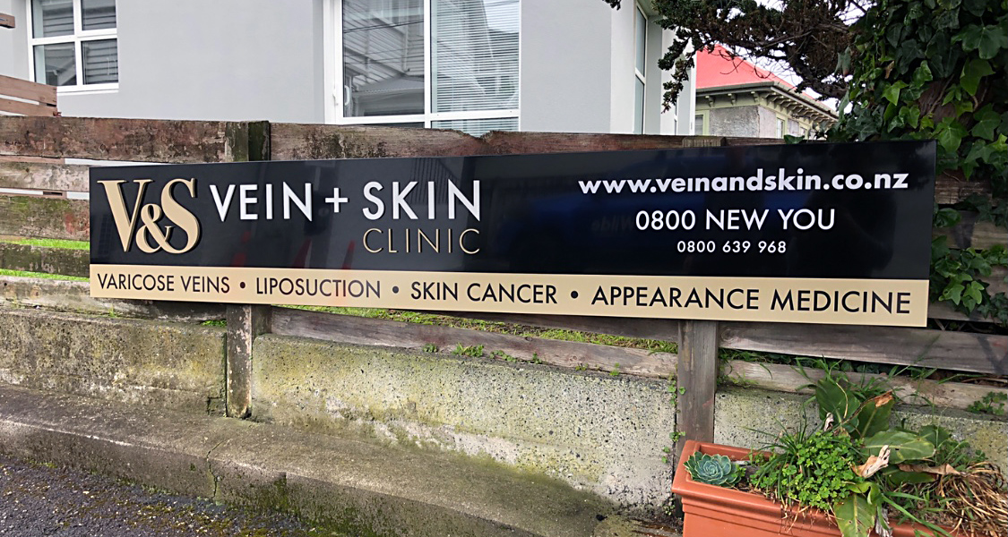 v+s large fabricated sign