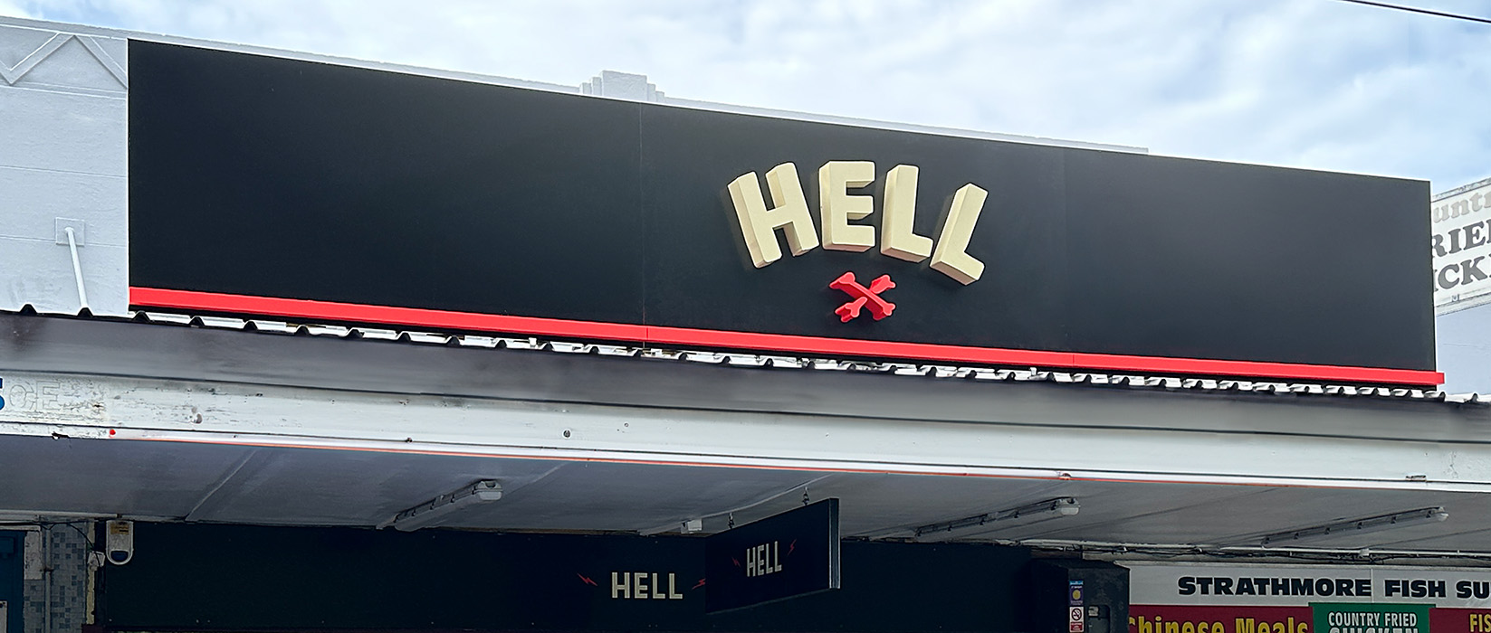 Hell Pizza Logo Sign